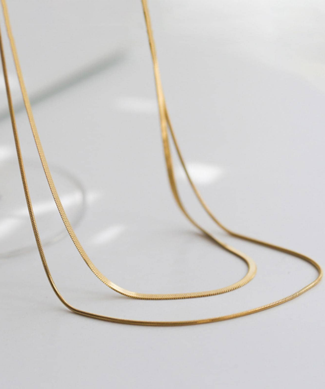 Nooxian 2pcs/set Minimalist Chain Necklace